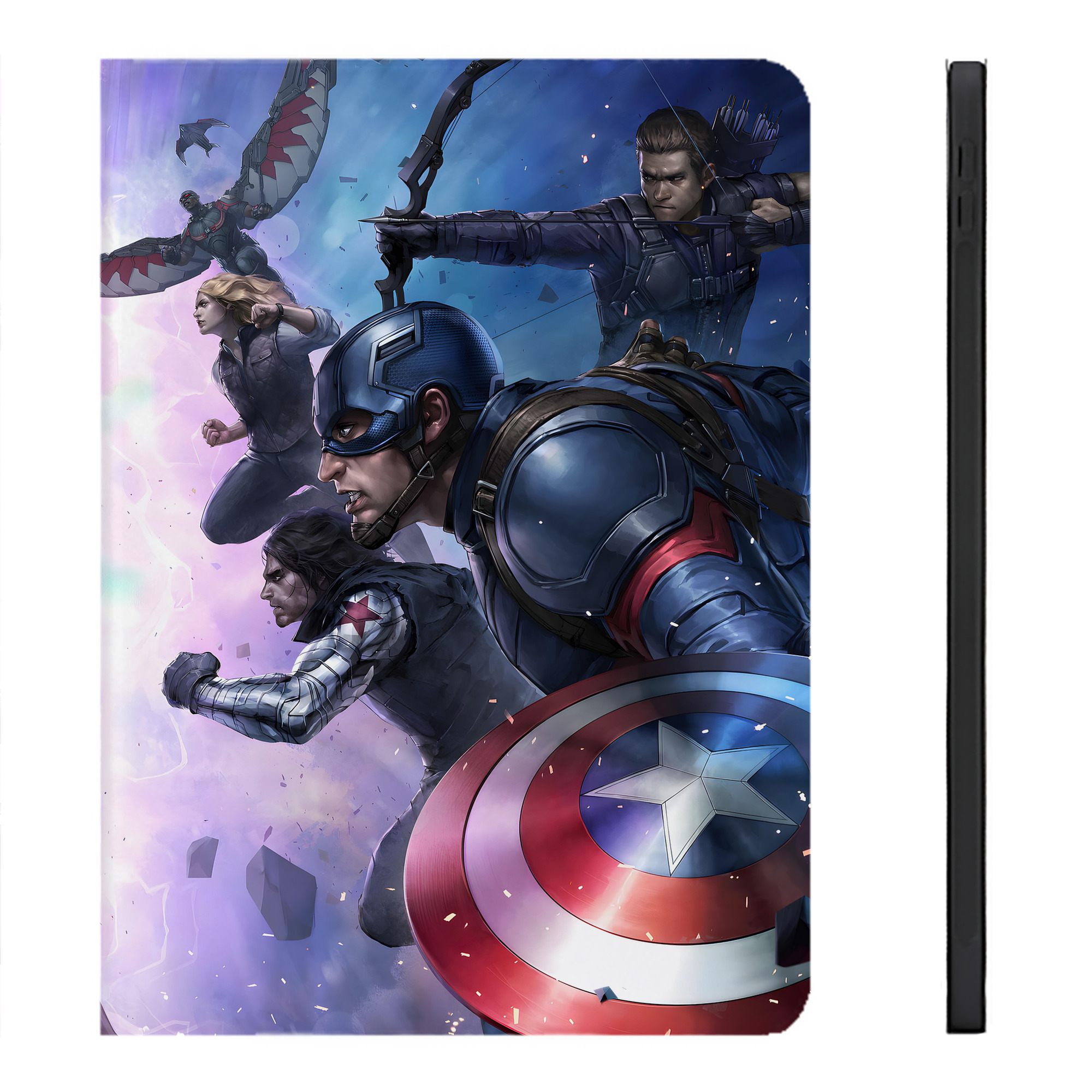 （画像用） アベンジャーズ The Avengers IPadケース ペンホルダー付き ブックスタイルデザイン